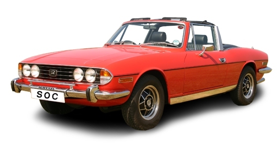 SOC Spares red Triumph Stag